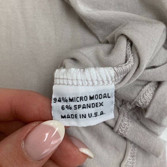 Bryn Walker Tunic Top Women XS Dove Micro Modal Stretch Scoop Neck Long Sleeve - Picture 8 of 10